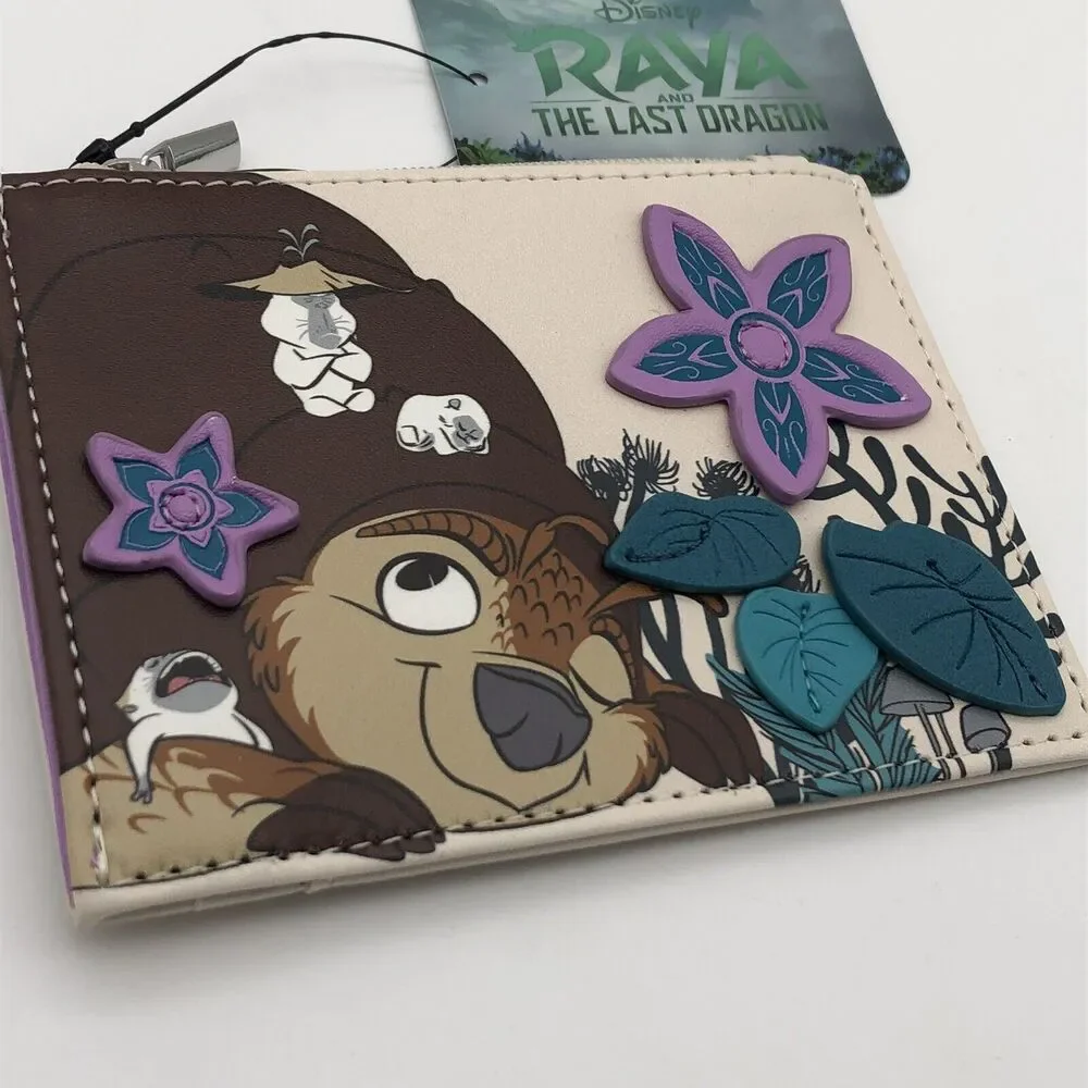 Disney Wallet Raya and the Last Dragon Floral Slim Cardholder Tuk Tuk & Ongis